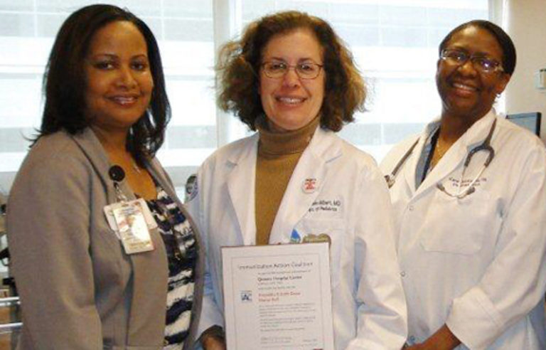 Queens Hospital Center honored by Immunization Action Coalition for Work with Infants