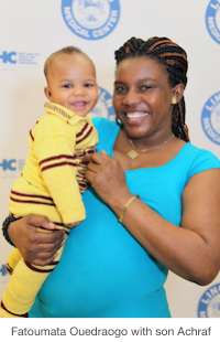 Fatoumata Ouedraogo with son Achraf