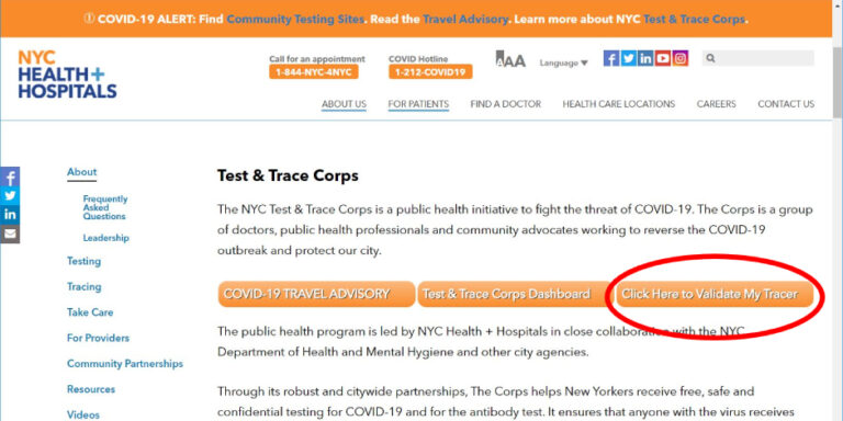 NYC Test & Trace Corps Launches “Validate My Tracer” Tool To Enable New Yorkers To Verify The Identity Of Their Contact Tracer
