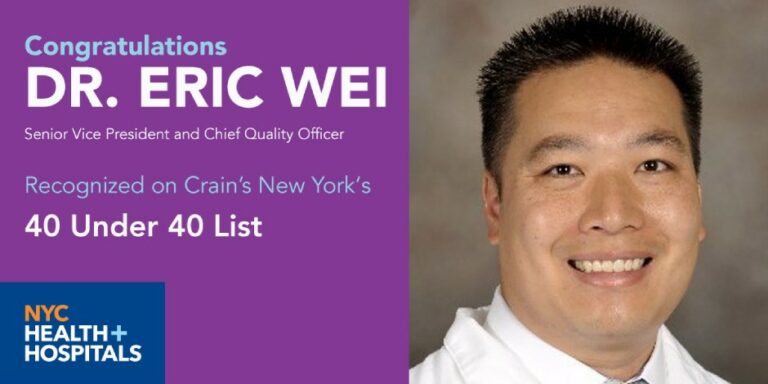 Dr. Eric Wei Named on to Crain’s “40 Under Forty” List