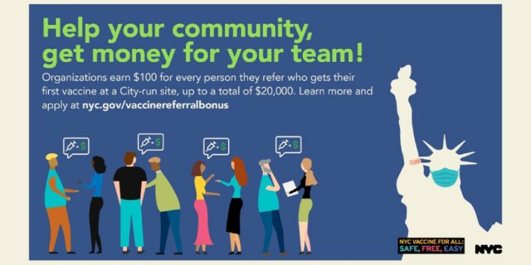 NYC Vaccine Referral Bonus Program’s PTAs Facilitate Over 11K Vaccinations
