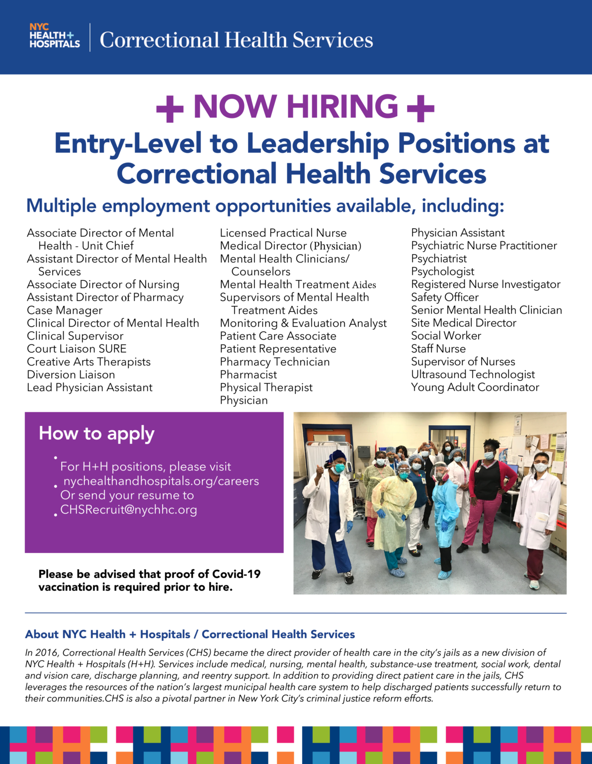 Now Hiring NYC Health + Hospitals