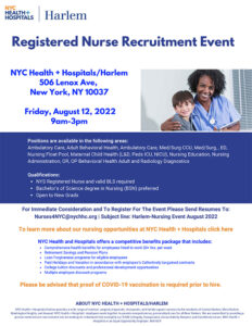 Harlem Registered Nurse Recruitment Event