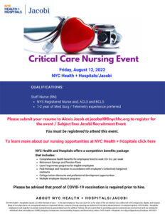 Jacobi Critical Care Nursing Event