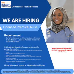 Correctional Health Services We Are Hiring Licensed Practical Nurse