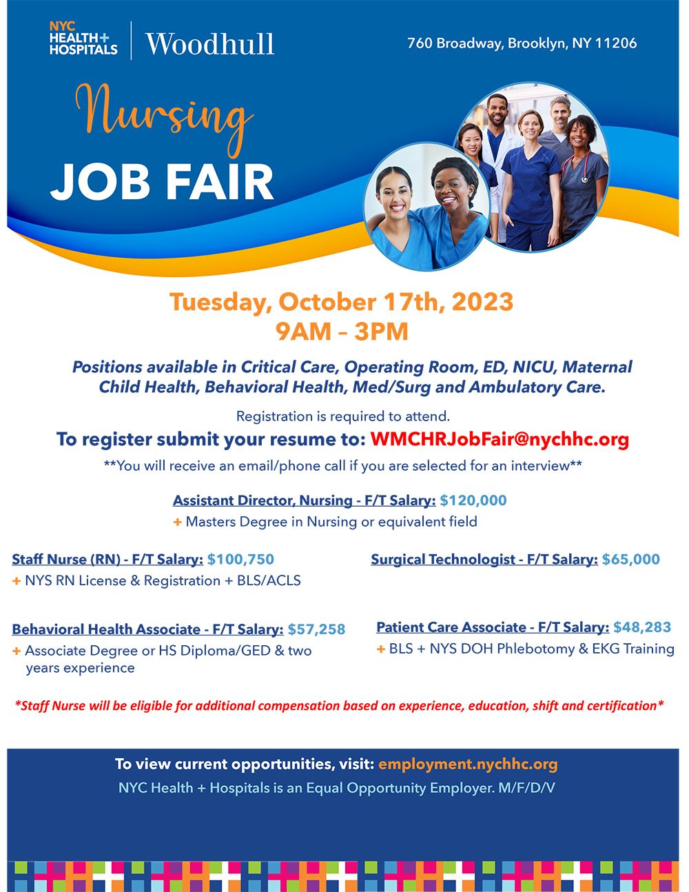 nursing job fairs 2023 near me