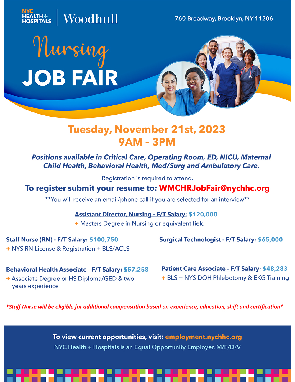 Woodhull Nursing Job Fair NYC Health + Hospitals