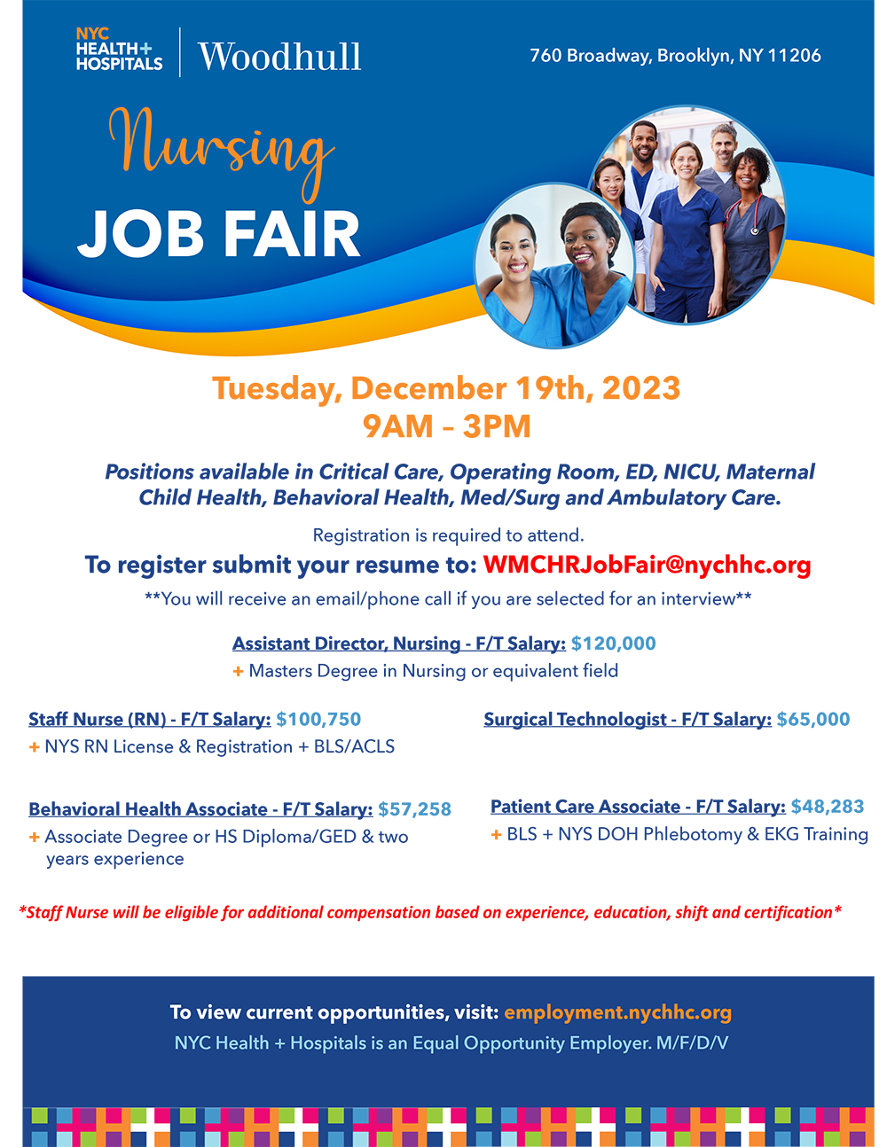 Woodhull Nursing Job Fair - NYC Health + Hospitals