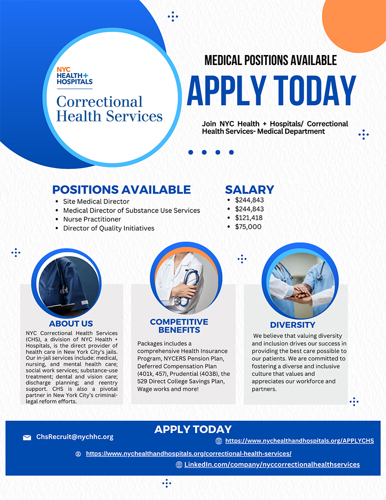 Correctional Health Services Medical Positions Available Apply Today ...