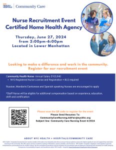 Community Care Nurse Recruitment Event Certified Home Health Agency