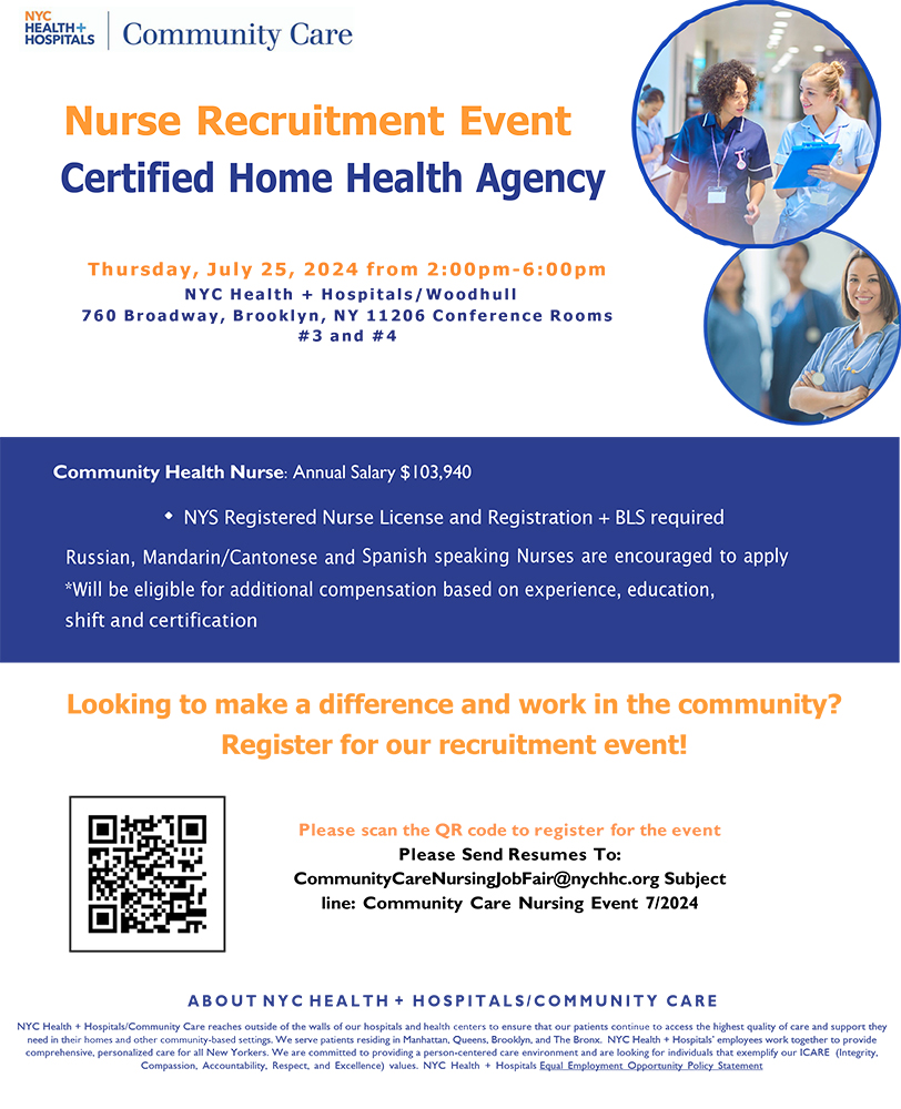 Community Care Nurse Recruitment Event Certified Home Health Agency ...