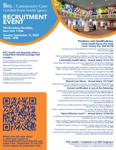 Community Care Certified Home Health Agency Recruitment Event