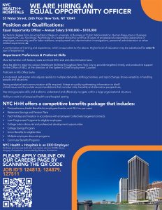 We Are Hiring an Equal Opportunity Officer