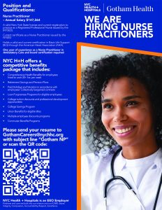 Gotham Health We are Hiring Nurse Practitioners