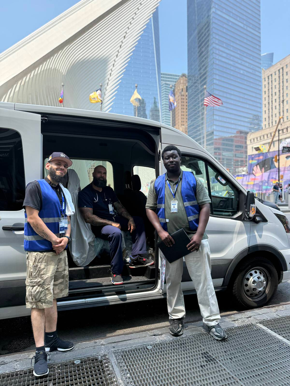 A COOL outreach team roves the streets to meet New Yorkers in need outside the World Trade Center complex