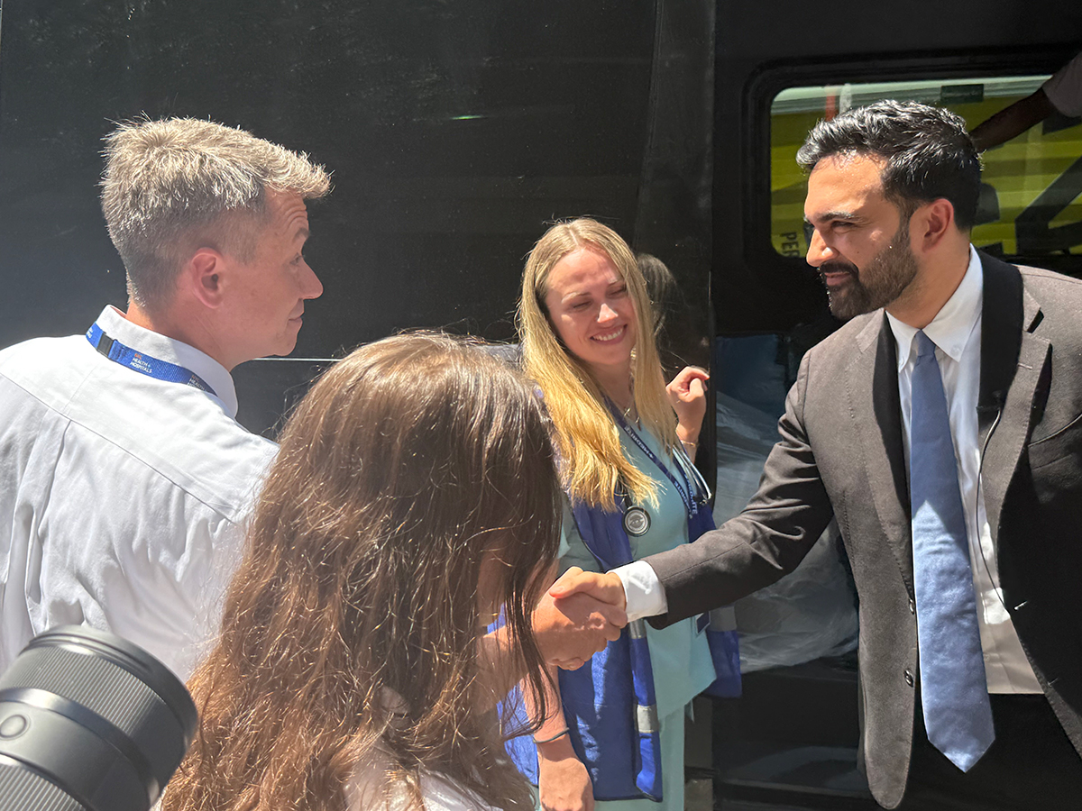 The mayor thanked our team for hitting the streets to help New Yorkers brave the heat