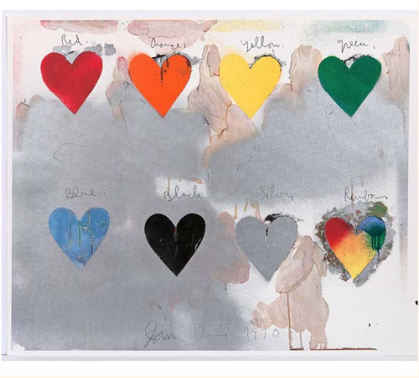 Jim Dine, 8 Hearts, 1970