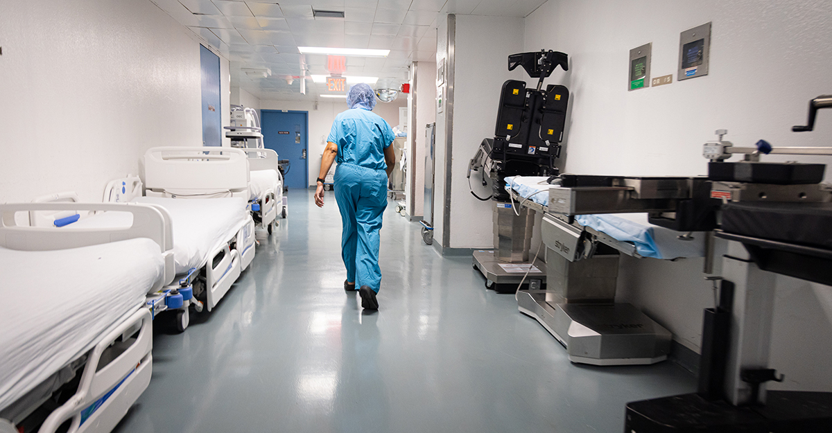 Within minutes of completing rounding with residents, Dr. McLaurin is off to Bellevue Hospital’s operating rooms to start her first surgery of the day.