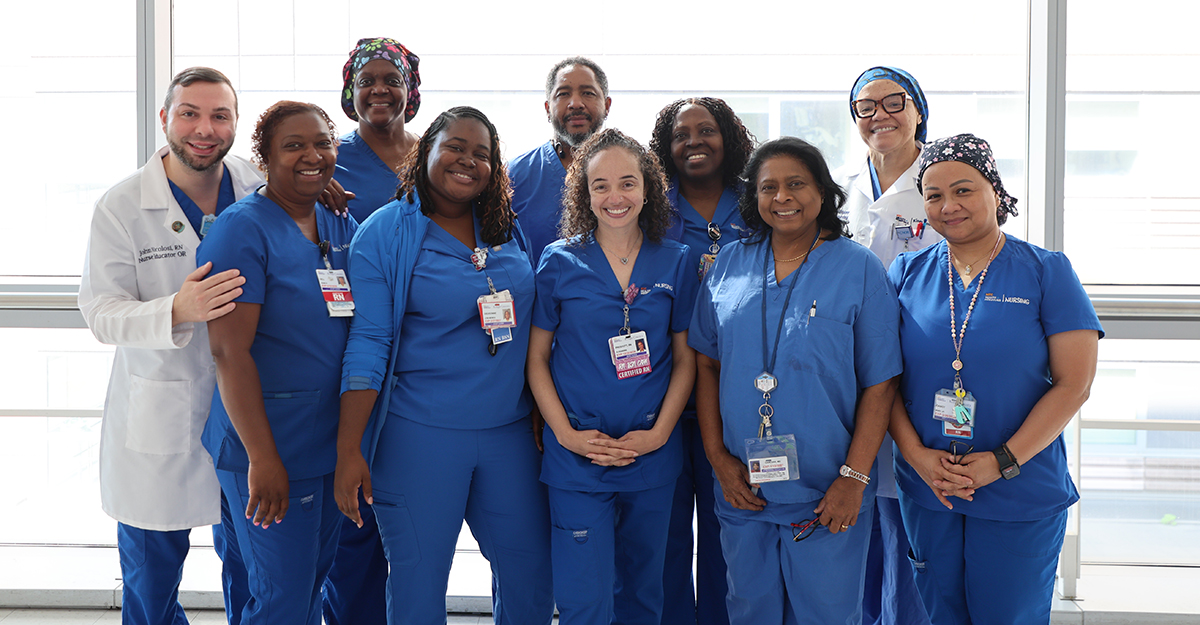 Staff from Kings County Hospital Ambulatory Surgery Nursing, PACU Nursing, Anesthesia Department and Nursing Clinical Instructor John Nicolosi