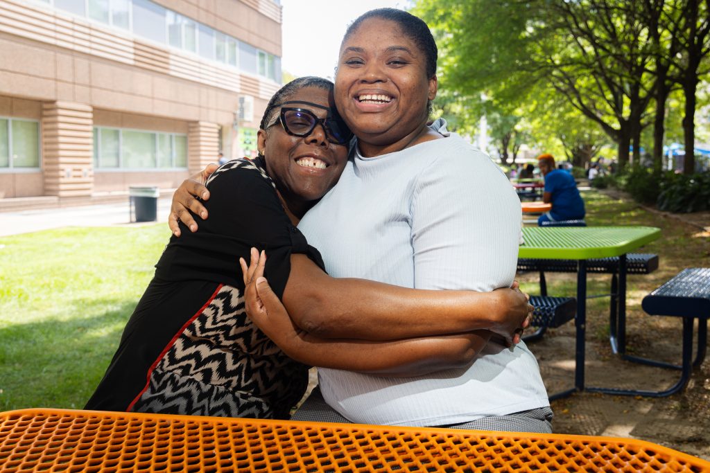 Patient Grace Carter and Kings County Hospital Community Health Worker Abigail Chamberlain.