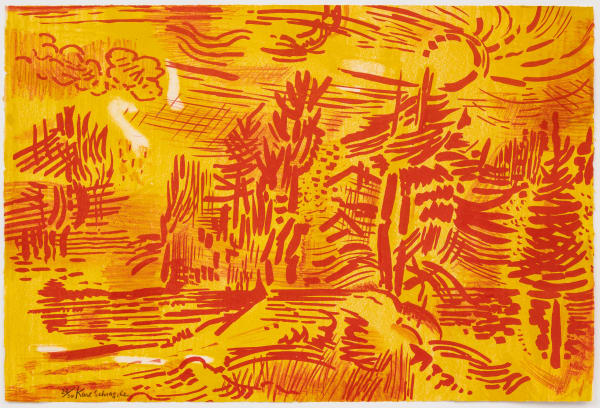 Path of the Sun (1962) by Karl Schrag, one of 27 works on view at the new exhibition at Juilliard featuring works from the NYC Health + Hospitals art collection.