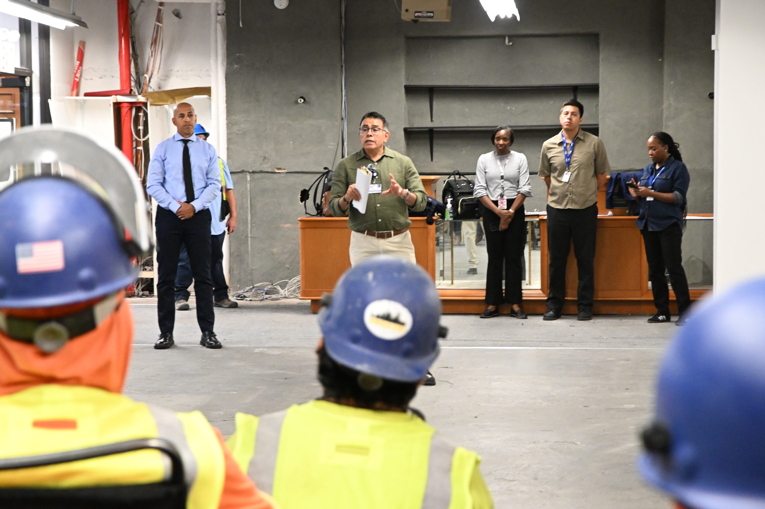 Xavier Herrera, Senior Addiction Counselor and Clinical Supervisor at NYC Health + Hospitals, gave a naloxone training in Spanish at a construction site last week.