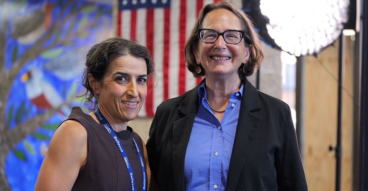 Current WTC EHC Medical Director Dr. Leigh Wilson and former WTC EHC Medical Director Dr. Joan Reibman.
