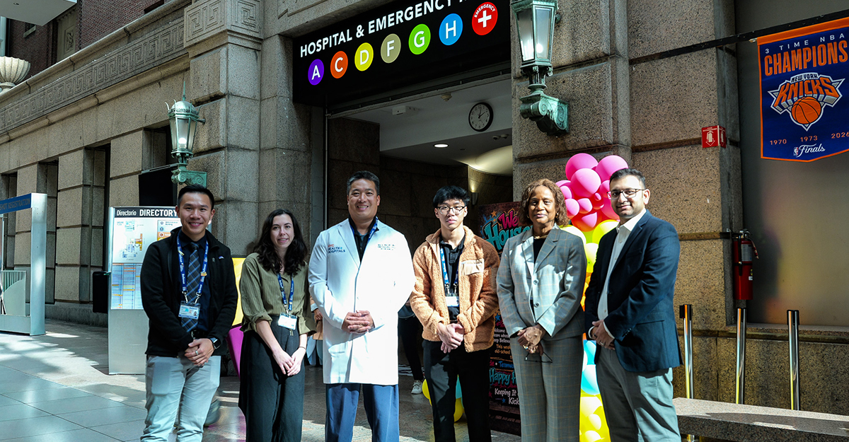Bellevue Hospital’s Postgraduate Year One Pharmacy Residency Program provides advanced clinical training across a range of specialties. Pharmacy Resident Christopher Yau, Residency Program Coordinator Brynna Crovetto, Bellevue CEO Dr. Eric Wei, Pharmacy Resident Christopher Louie, Deputy Chief Pharmacy Officer Beverly Morgan, and Bellevue COO Erfan Karim